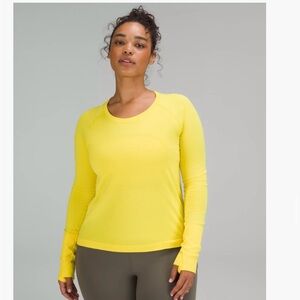 NWOT LULULEMON SIZE 8 SONIC YELLOW SWIFTLY TECH 2.0 LONG SLEEVE